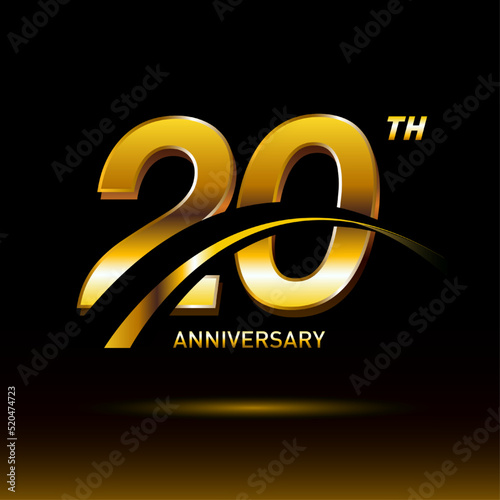 20 years golden anniversary logo celebration
