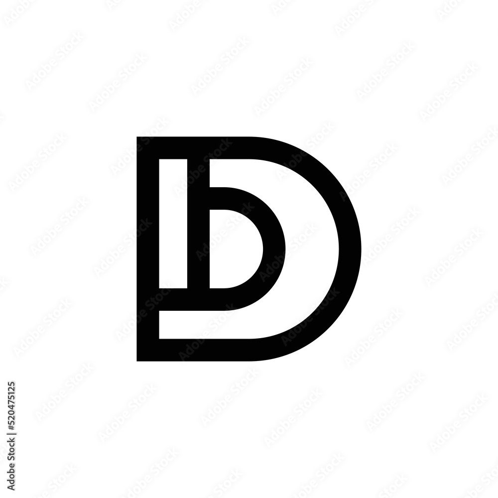 modern monogram letter D logo design modern monogram letter D logo design