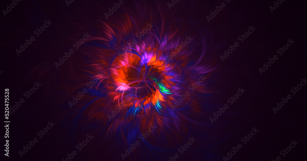 3D rendering abstract multicolor fractal light background 3D rendering abstract multicolor fractal light background