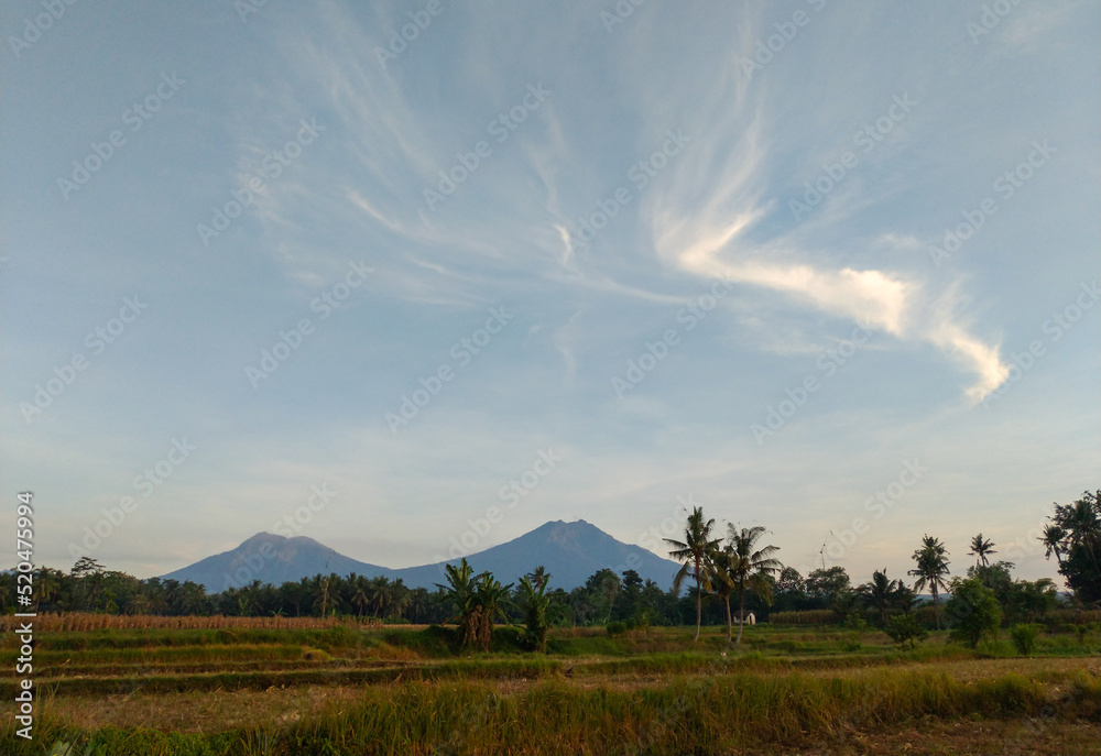 Beautiful Morning around the village in Banyuwangi, East Java, Indonesia.