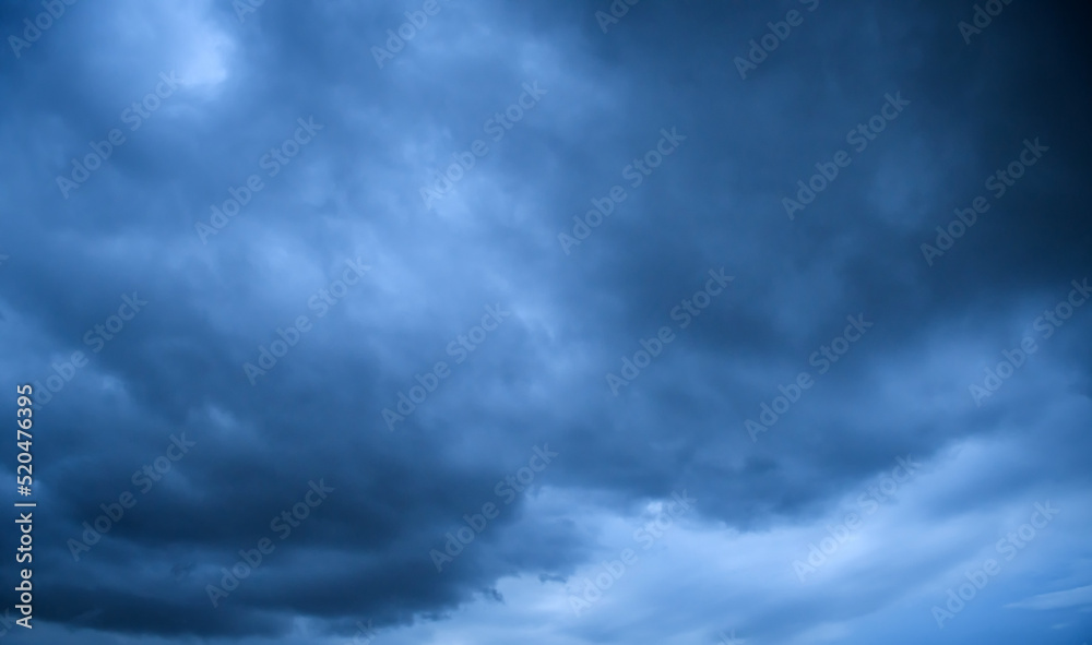 Storm clouds floating in a rainy day with natural light.