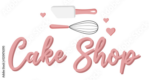 Cake shop. the best cakes and pastry. hand drawn positive lettering phrase about kitchen and bakery isolated on the white background. Fun brush ink vector quote for cooking banners. Kitchen tools. 