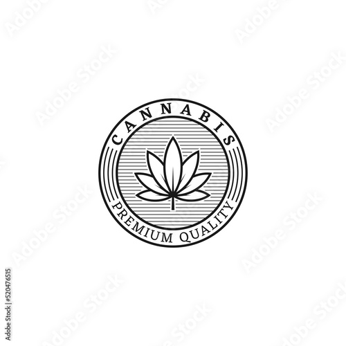 Cannabis Hemp Marijuana Exclusive Logo Design Template