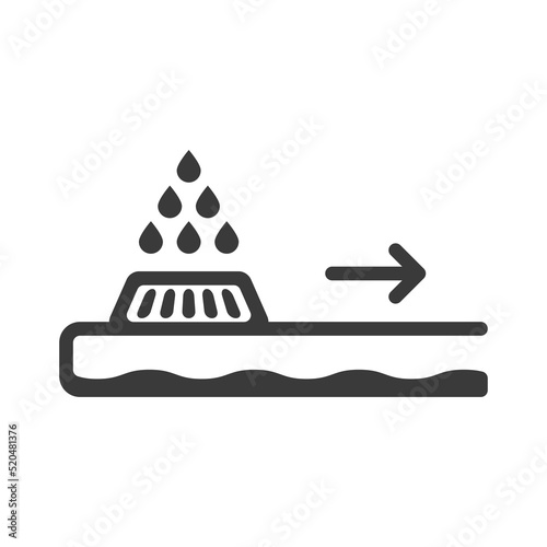 Road drain system glyph icon isolated on white background.Vector illustration.