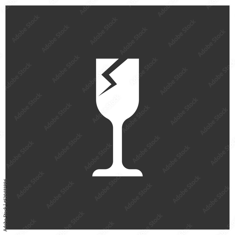 broken drinking glass icon vector template broken drinking glass icon vector template