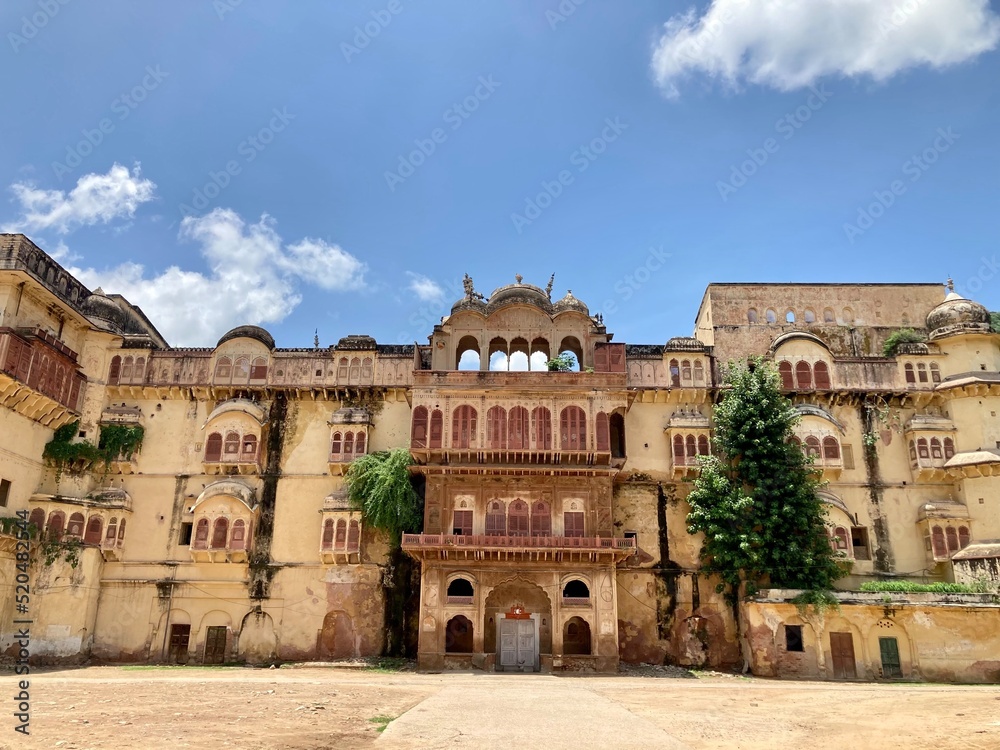 ALWAR, INDIA - OCTOBER 11: City Palace on October 11, 2021 in Alwar, India. The former maharaja palace is the home of the city offices
