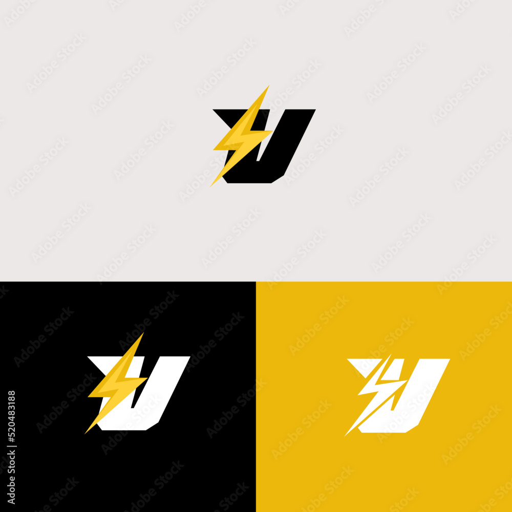 Lightning V Letter Logo vector Lightning V Letter Logo vector