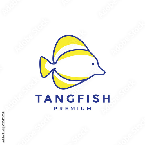 abstract tang fish logo design
