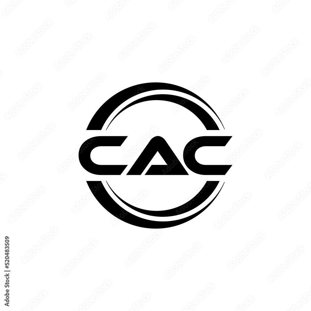CAC letter logo design with white background in illustrator, vector logo modern alphabet font overlap style. calligraphy designs for logo, Poster, Invitation, etc.
