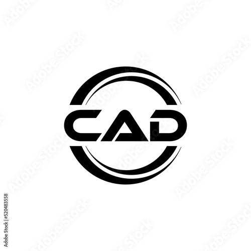 CAD letter logo design with white background in illustrator, vector logo modern alphabet font overlap style. calligraphy designs for logo, Poster, Invitation, etc.