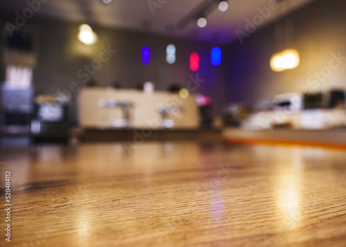 Table top indoor cafe coffee shop restaurant Blur background