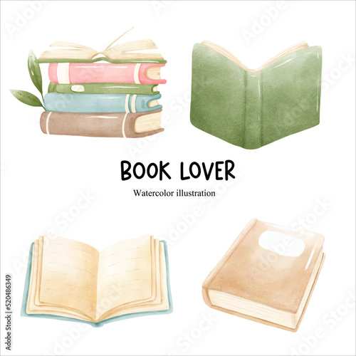 book lover, library. vector illustration