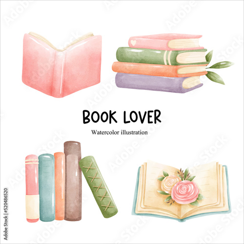 book lover, library. vector illustration