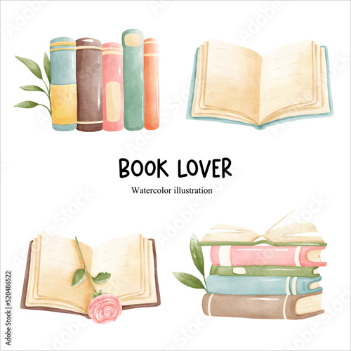 book lover, library. vector illustration