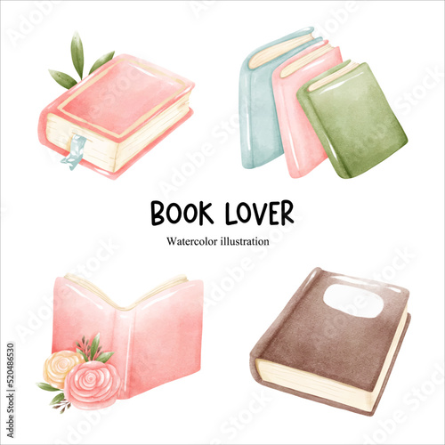 book lover, library. vector illustration