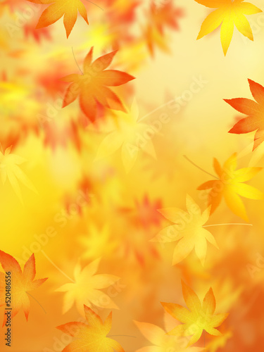Oriental background material depicting autumn leaves