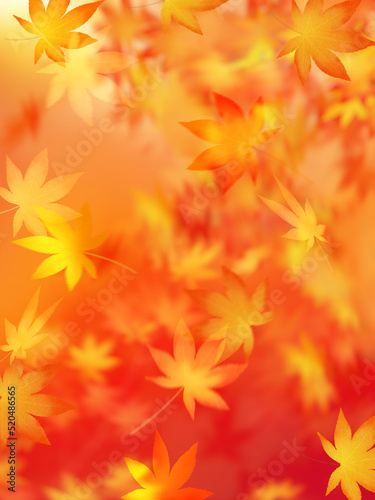Oriental background material depicting autumn leaves