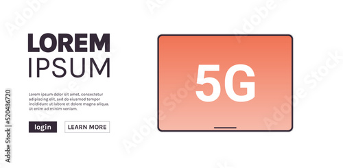 5G internet connection speed futuristic concept and online wireless system connection technology flat vector illustration.