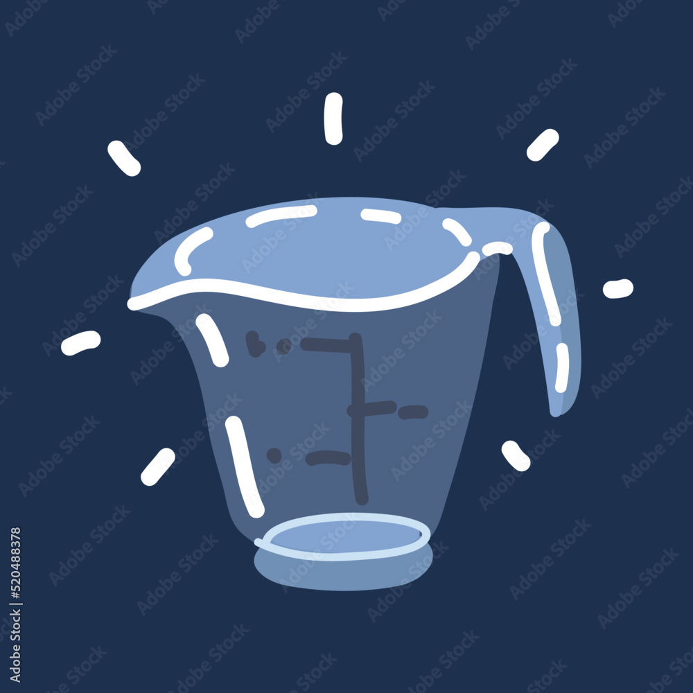 Cartoon vector illustration of Measuring cup Cartoon vector illustration of Measuring cup