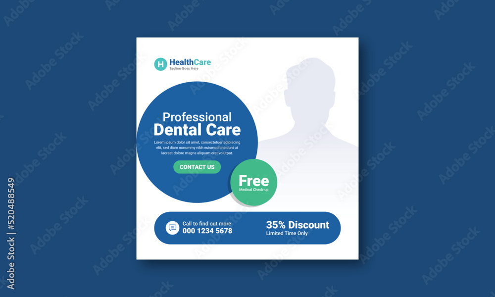 Medical healthcare social media post design template Medical healthcare social media post design template