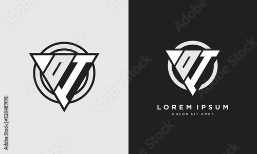 Letter OI triangle logo icon modern stylish monogram design