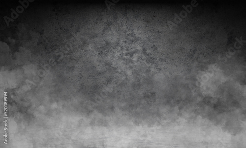 Fog smoke on dark copy space background