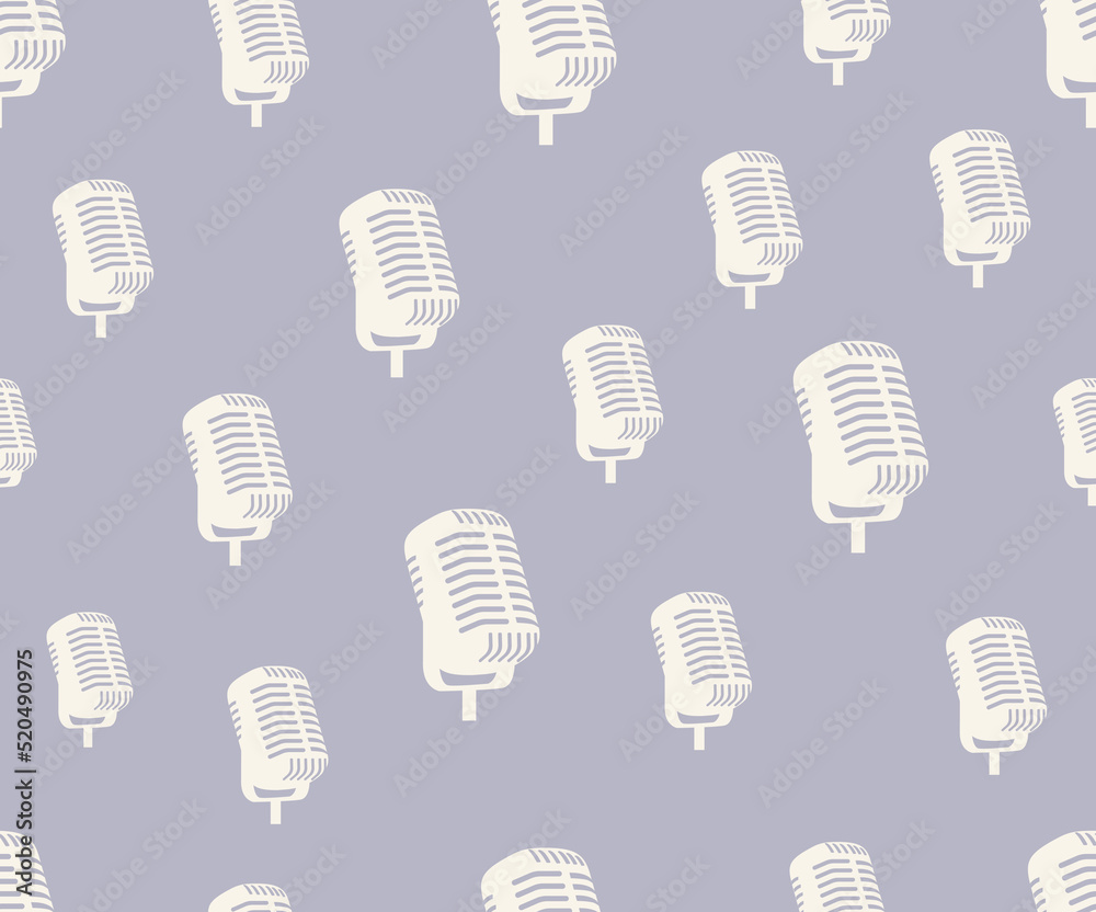 Mic Music seamless pattern Mic Music seamless pattern