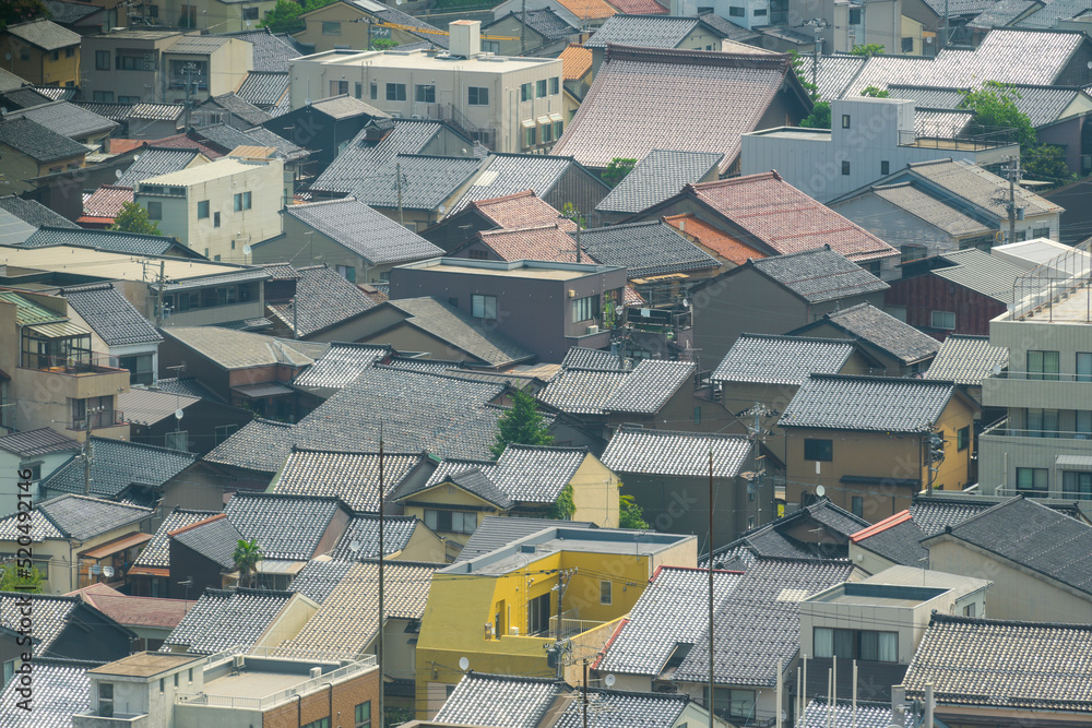 Fototapeta premium 金沢市街地 俯瞰撮影 石川県 日本