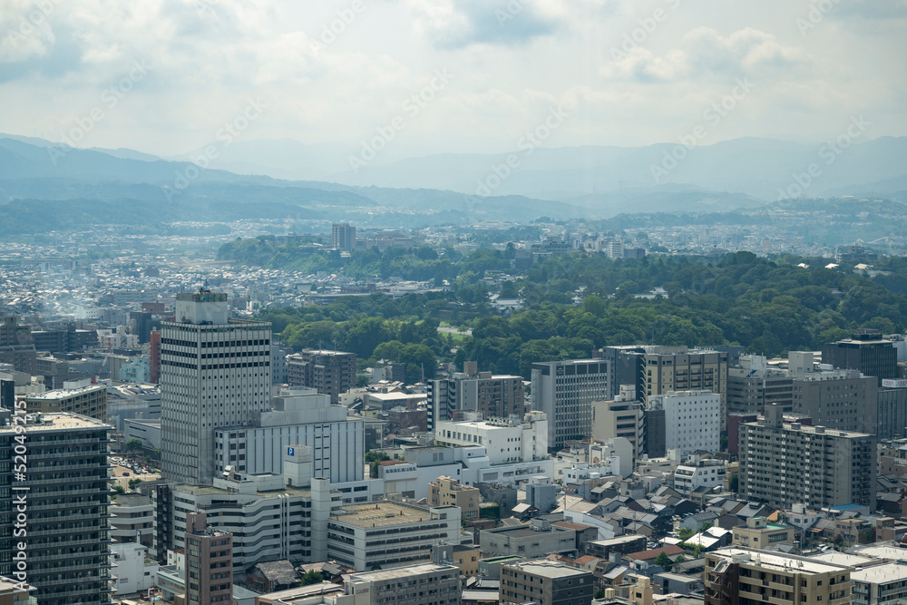 金沢市街地 俯瞰撮影 石川県 日本 金沢市街地 俯瞰撮影 石川県 日本