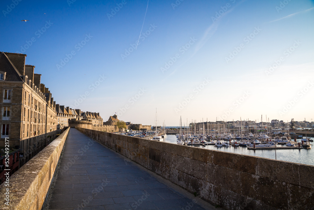 Fortified walls and city of Saint-Malo, Brittany, France