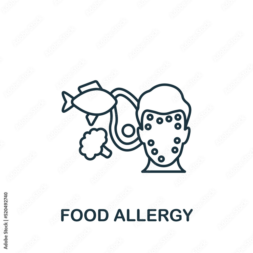Food Allergy icon. Monochrome simple Allergy icon for templates, web design and infographics