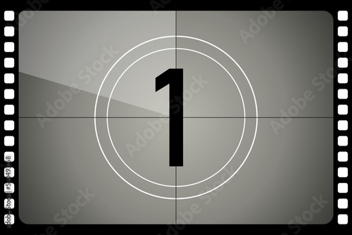 Countdown frames set. Number one - 1