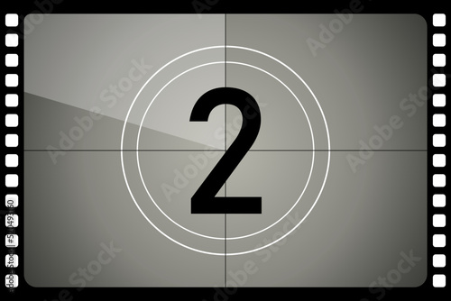 Countdown frames set. Number two - 2