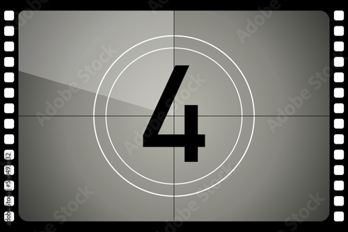 Countdown frames set. Number four - 4