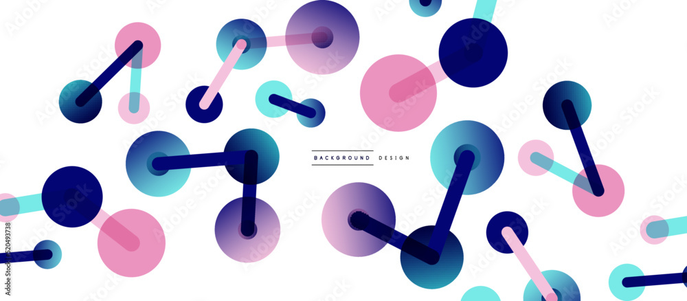 Line points connections geometric abstract background. Circles connected by lines. Trendy techno business template for wallpaper, banner, background or landing Line points connections geometric abstract background. Circles connected by lines. Trendy techno business template for wallpaper, banner, background or landing
