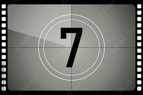 Countdown frames set. Number seven - 7