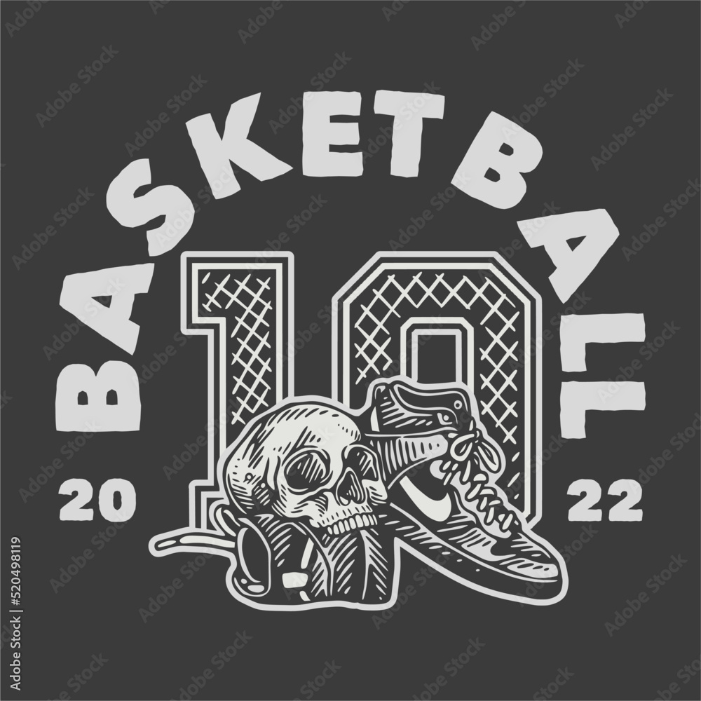 vintage slogan typography basketball for t shirt design