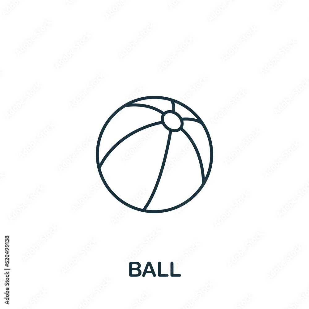 Ball icon. Monochrome simple Ball icon for templates, web design and infographics