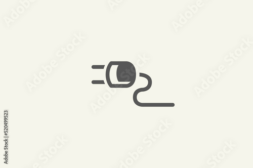 Illustration vector graphic of electronic connector with cabel. Good for icon or logo. photo