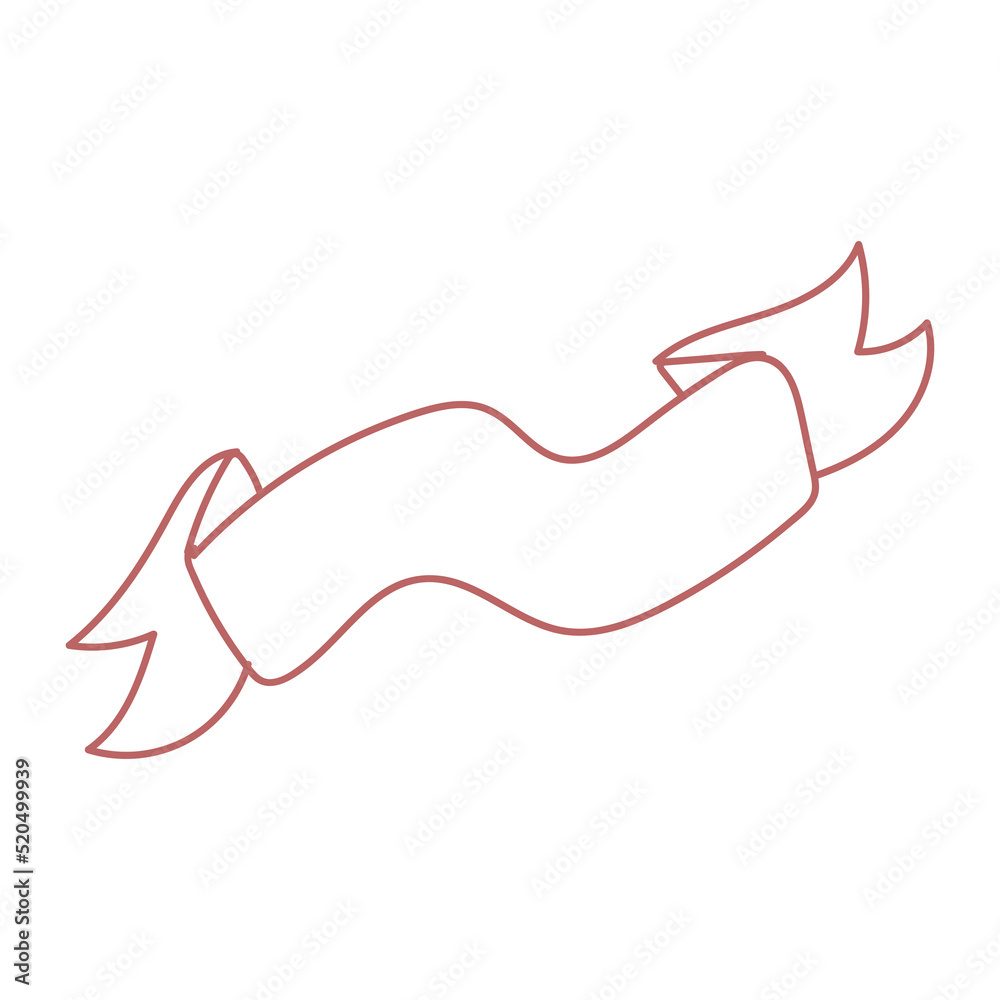 hand drawn ribbon abstract element design