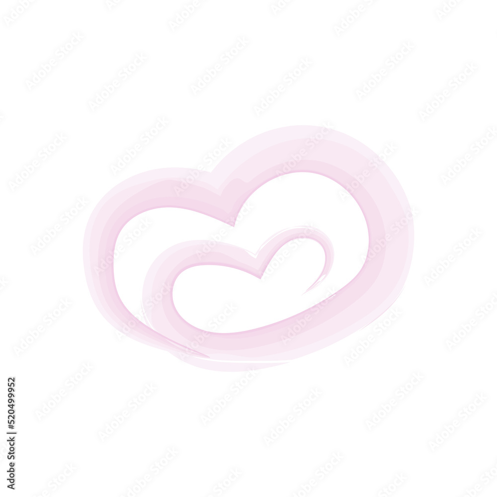 hand drawn Heart watercolor element design hand drawn Heart watercolor element design
