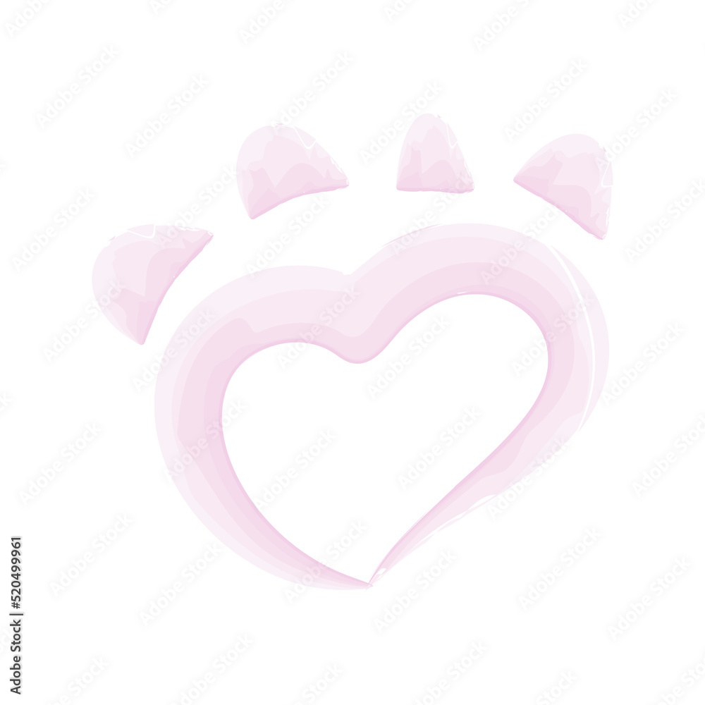 hand drawn Heart watercolor element design hand drawn Heart watercolor element design