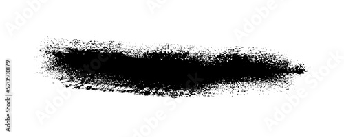 Schwarze Farbspur gemalt mit Pinsel