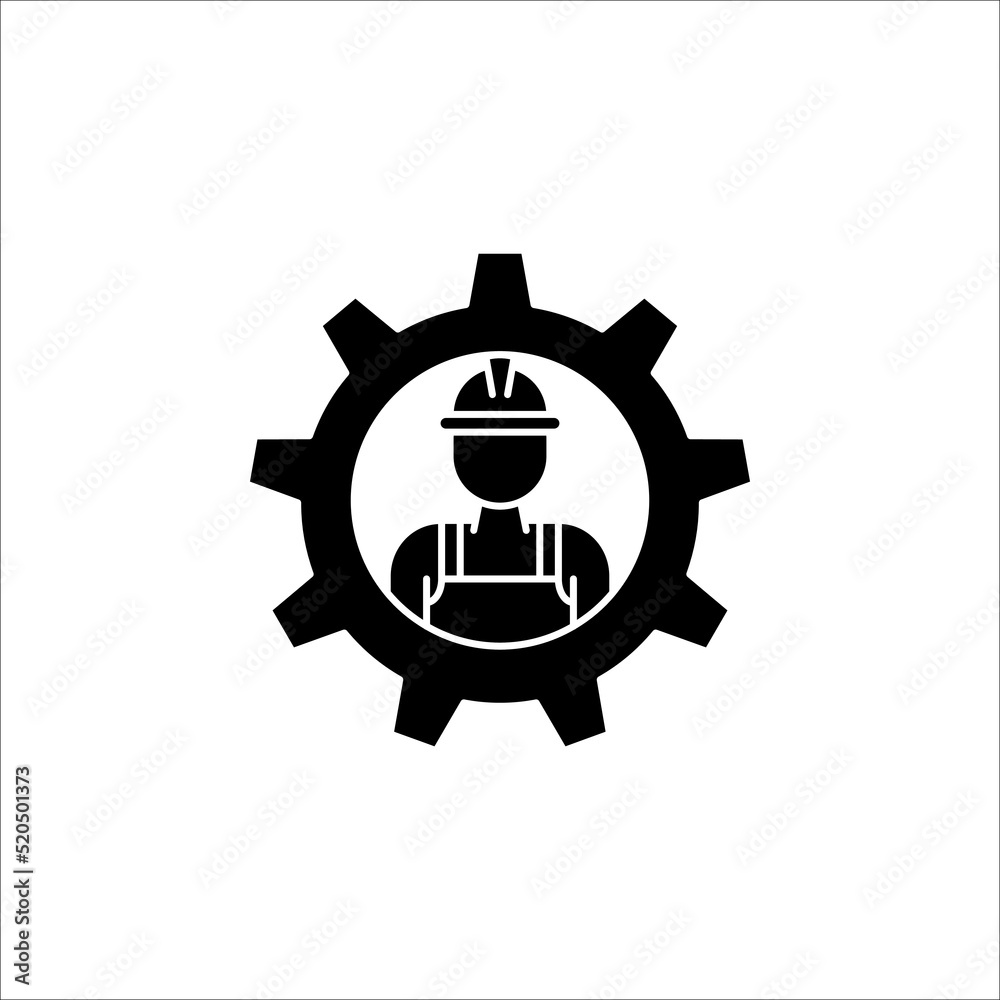Fototapeta premium Technician icon with simple design, Repairman icon vector illustration. eps 10