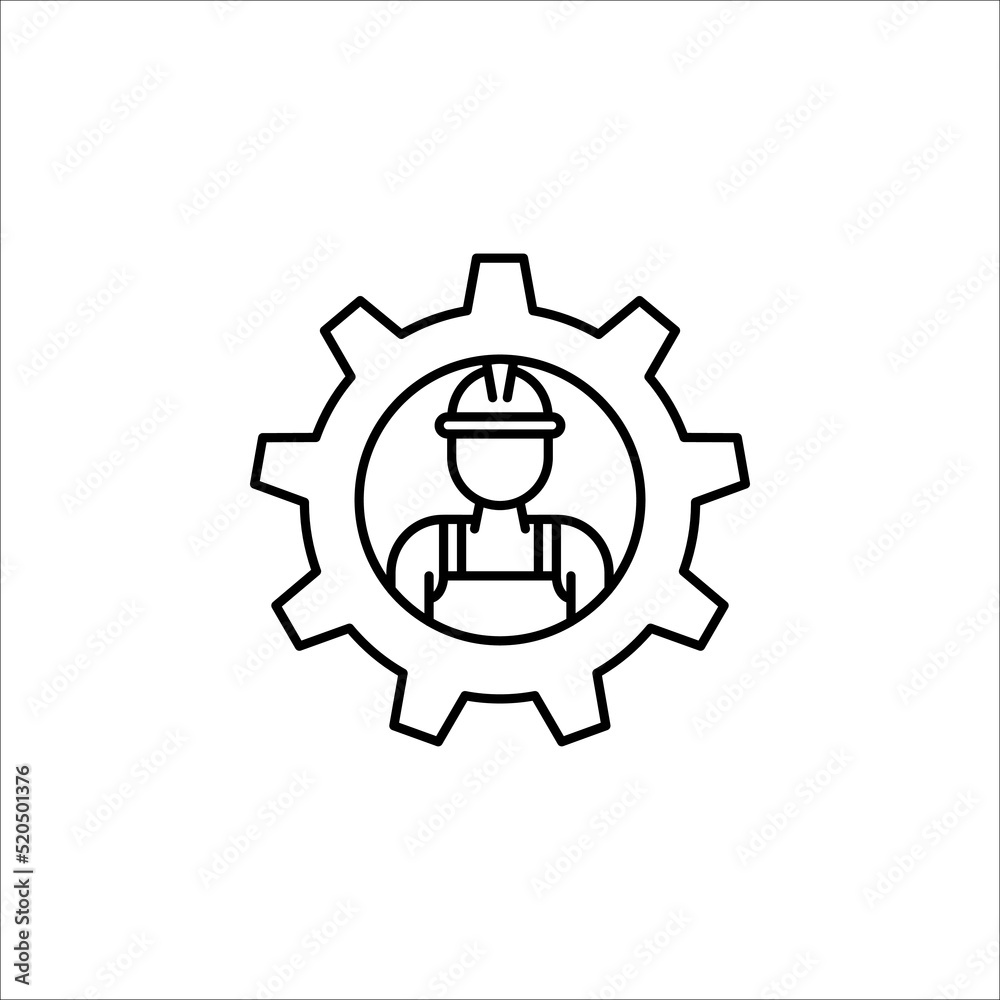 Technician icon with simple design, Repairman icon vector illustration. eps 10 Technician icon with simple design, Repairman icon vector illustration. eps 10