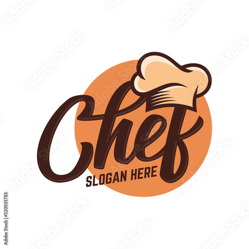 kitchen chef vintage design logo vector template