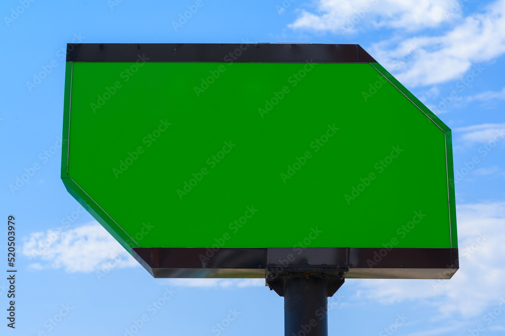 Billboard white blank with room to add your own text. Background with white cloud and blue sky for outdoor advertising, banners with clipping path Billboard white blank with room to add your own text. Background with white cloud and blue sky for outdoor advertising, banners with clipping path