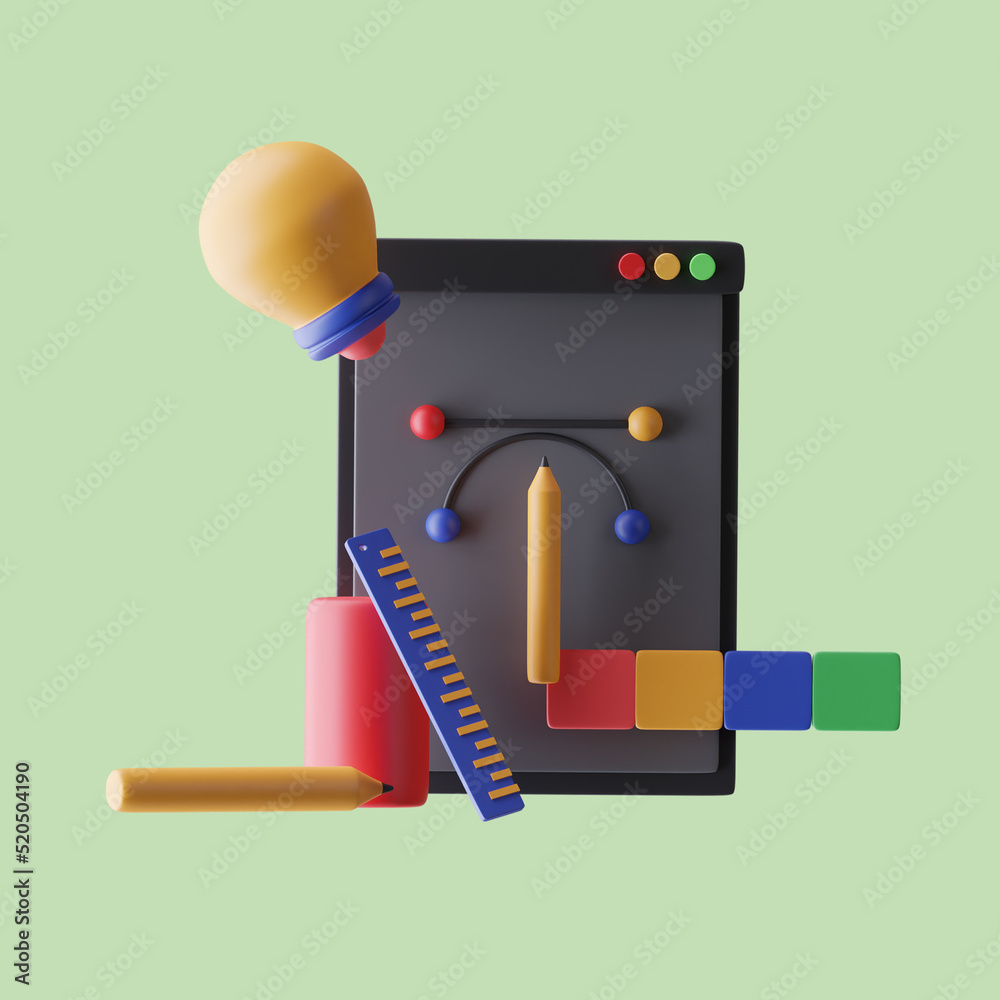3D rendering website create by programmer and graphic designer. Website ...