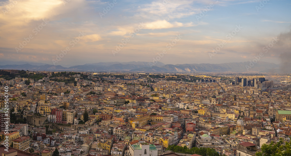 Evening panorama of Naples.