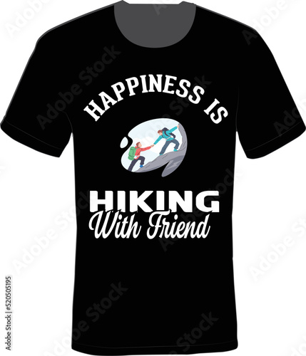Hiking with friend vector t-shirt